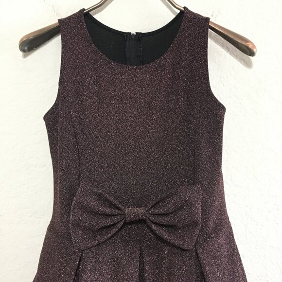 Good Girl USA Puff Skirt Party Dress Youth 14  fit and flare Burgundy Glitter - Picture 2 of 15